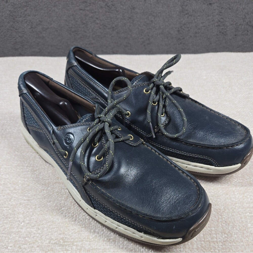 Dunham Leather Walking Boat Shoes Men’s Size 10.5 Blue Navy Rollbar Old Money